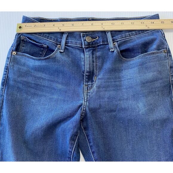 Levi's Curvy Bootcut Women's Mid Rise Blue Denim Jeans size 30x30 - Picture 5 of 10